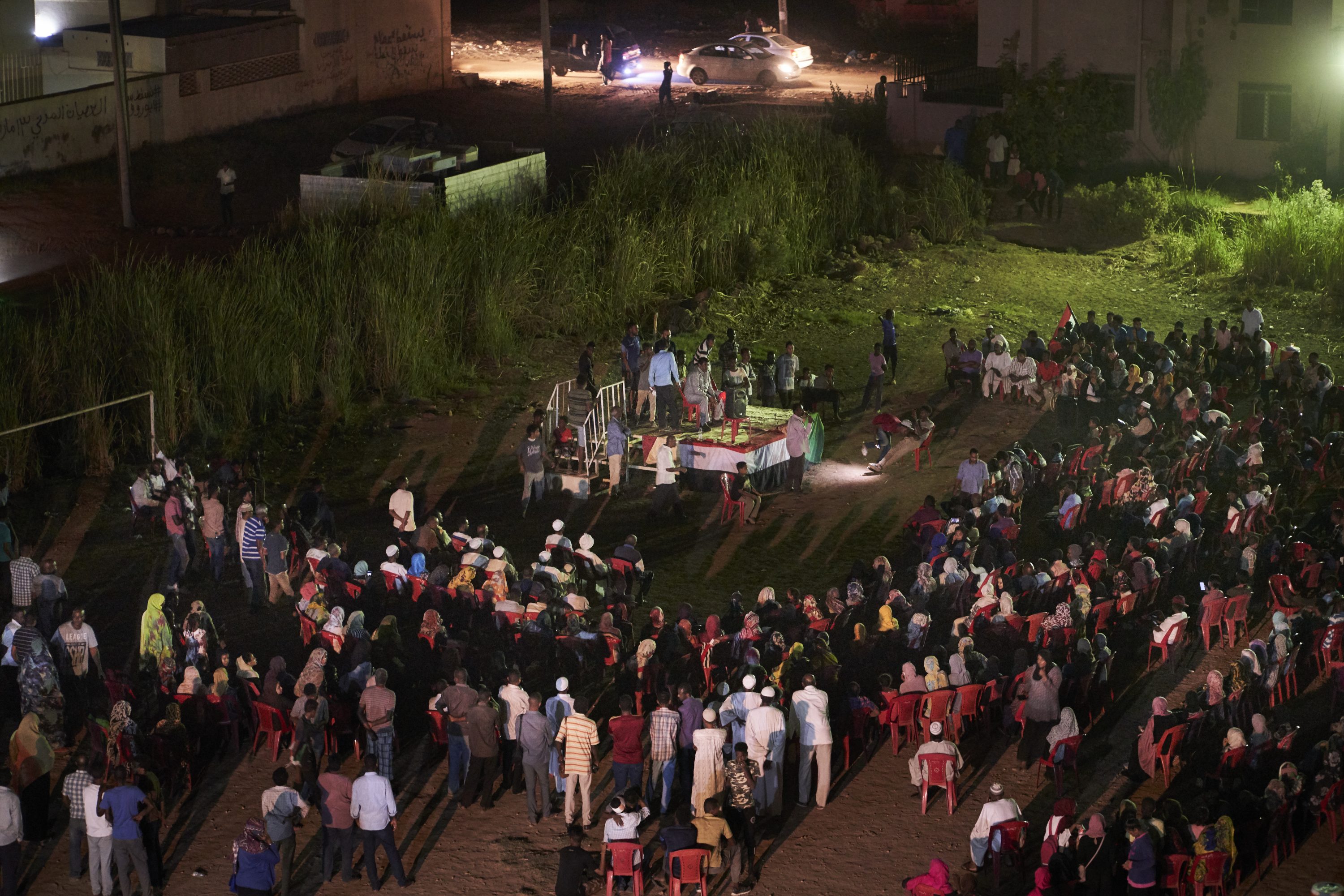 Neighborhood gatherings in Omdurman