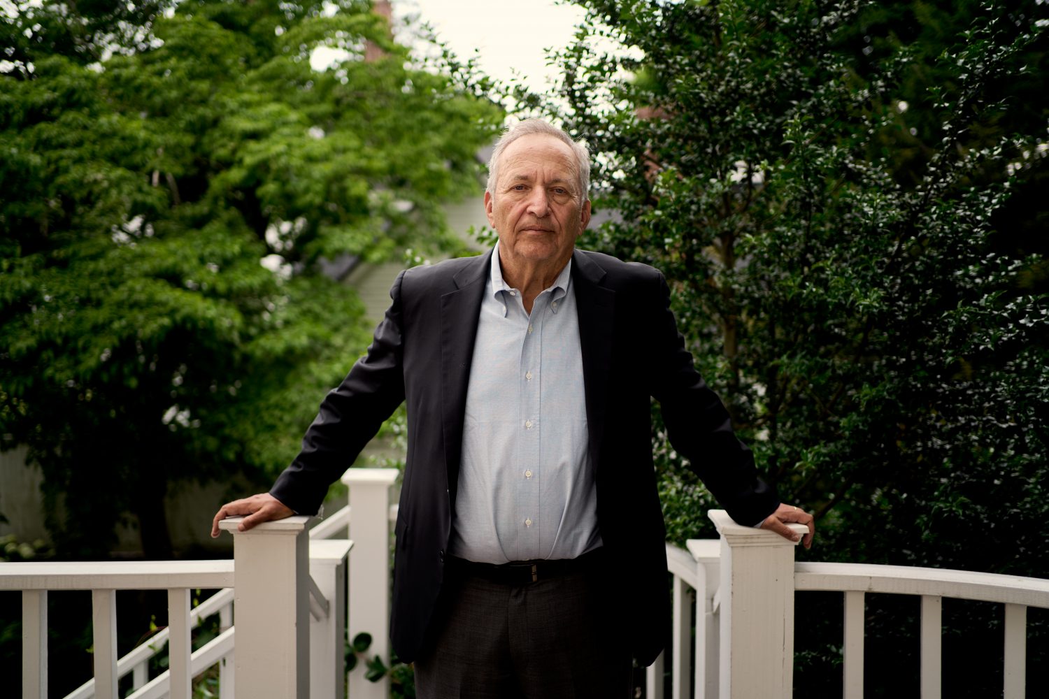 Location portrait of Larry Summers in the suburbs of Boston, for The New York Times